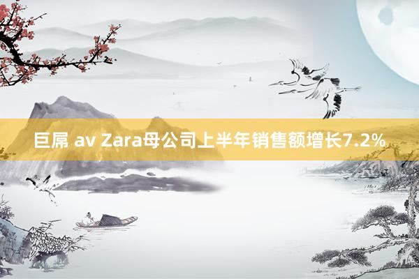 巨屌 av Zara母公司上半年销售额增长7.2%