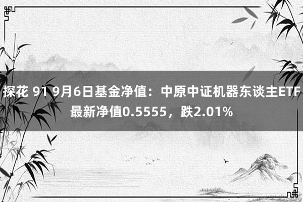 探花 91 9月6日基金净值：中原中证机器东谈主ETF最新净值0.5555，跌2.01%