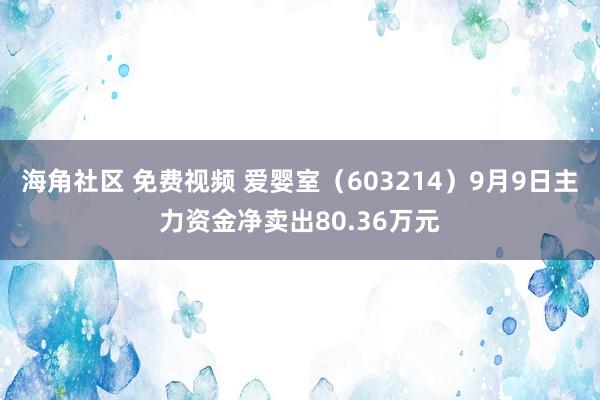 海角社区 免费视频 爱婴室（603214）9月9日主力资金净卖出80.36万元