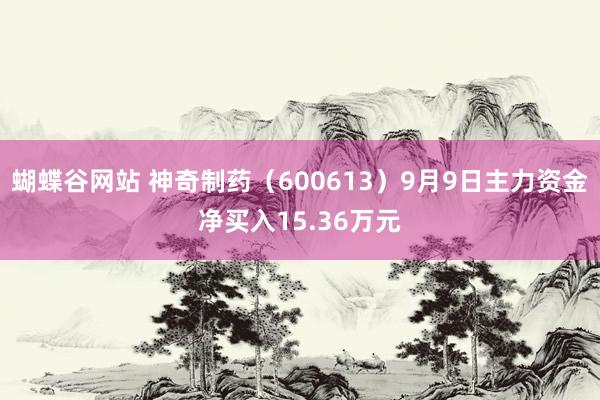 蝴蝶谷网站 神奇制药（600613）9月9日主力资金净买入15.36万元