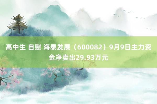 高中生 自慰 海泰发展（600082）9月9日主力资金净卖出29.93万元