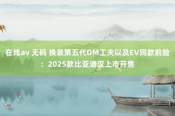 在线av 无码 换装第五代DM工夫以及EV同款前脸：2025款比亚迪汉上市开售