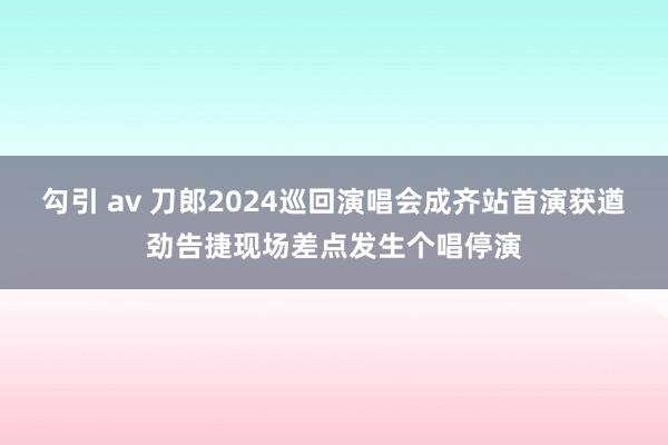 勾引 av 刀郎2024巡回演唱会成齐站首演获遒劲告捷现场差点发生个唱停演