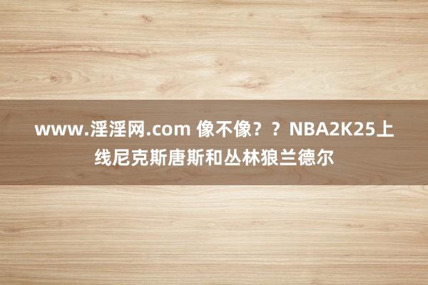 www.淫淫网.com 像不像？？NBA2K25上线尼克斯唐斯和丛林狼兰德尔