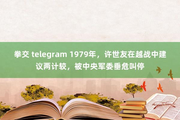 拳交 telegram 1979年，许世友在越战中建议两计较，被中央军委垂危叫停