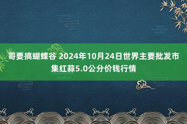 哥要搞蝴蝶谷 2024年10月24日世界主要批发市集红蒜5.0公分价钱行情