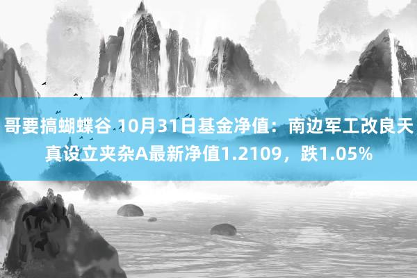 哥要搞蝴蝶谷 10月31日基金净值：南边军工改良天真设立夹杂A最新净值1.2109，跌1.05%