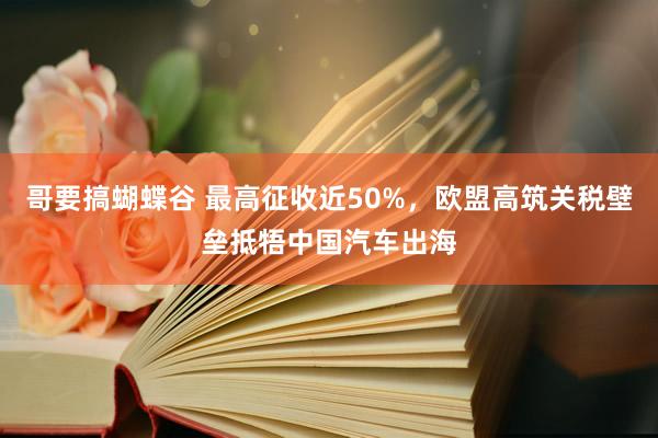 哥要搞蝴蝶谷 最高征收近50%，欧盟高筑关税壁垒抵牾中国汽车出海