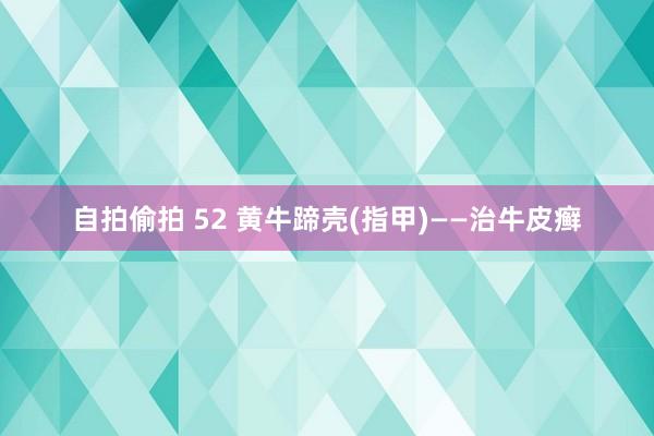 自拍偷拍 52 黄牛蹄壳(指甲)——治牛皮癣