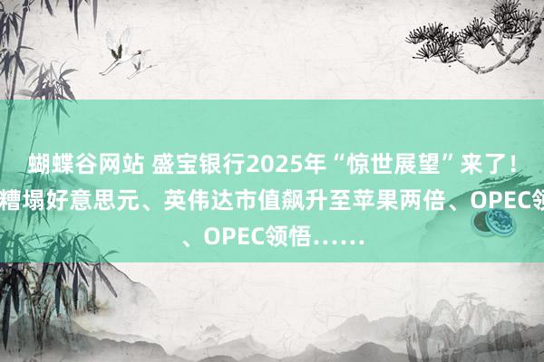 蝴蝶谷网站 盛宝银行2025年“惊世展望”来了！川普2.0糟塌好意思元、英伟达市值飙升至苹果两倍、OPEC领悟……