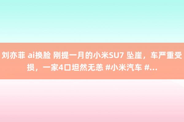 刘亦菲 ai换脸 刚提一月的小米SU7 坠崖，车严重受损，一家4口坦然无恙 #小米汽车 #...