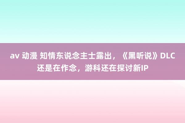 av 动漫 知情东说念主士露出，《黑听说》DLC还是在作念，游科还在探讨新IP